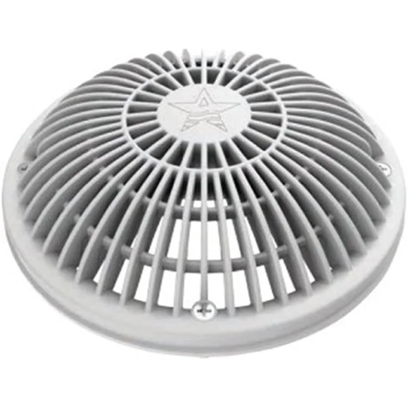 AQUASTAR POOL PRODUCTS 8" White Round MoFlow Suction Outlet Cover and Mud Frame