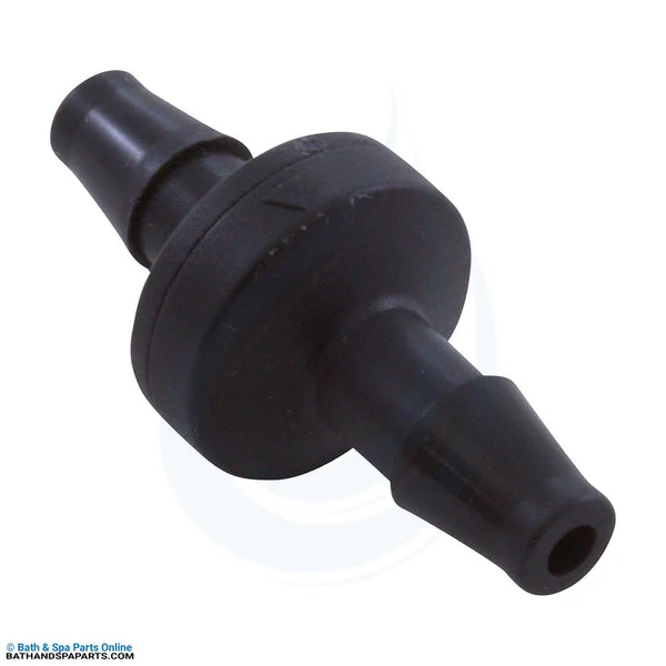 AquaSunOzone 1/4″ Barb Kynar Check Valve Black (691)