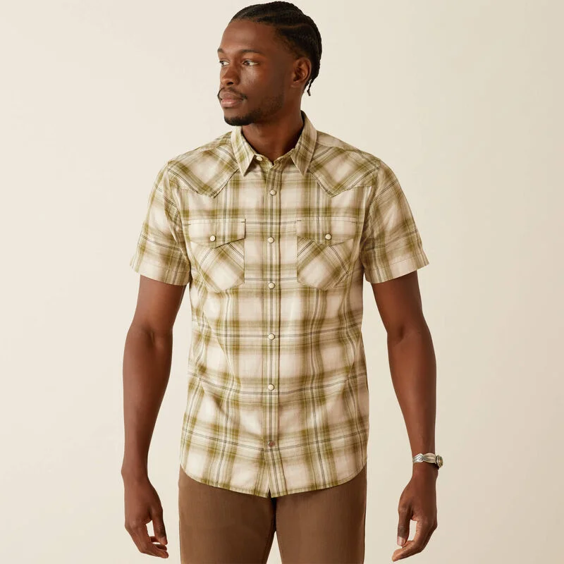 Ariat Hubie Retro Fit Shirt (Tan) Size L