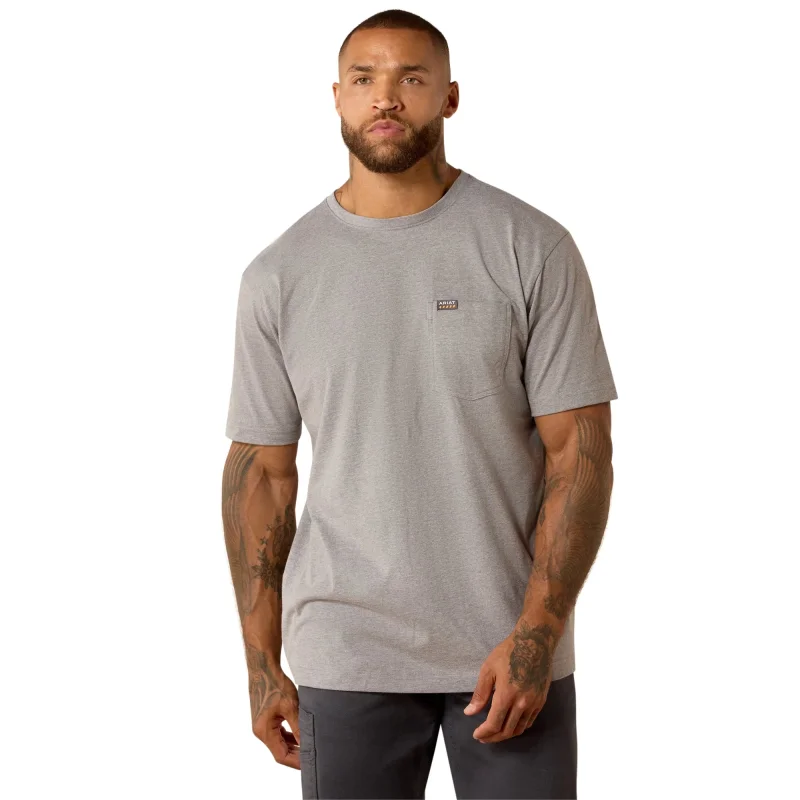 Ariat Rebar Cotton Strong Dawg T-Shirt (Heather Grey) Size M