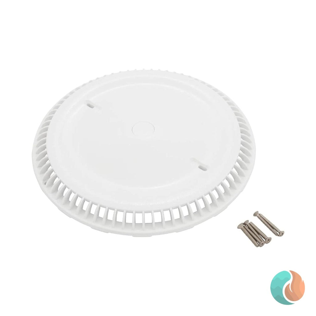 Afras Anti-Vortex Main Drain Cover, 11-1/8", White | 10064AW