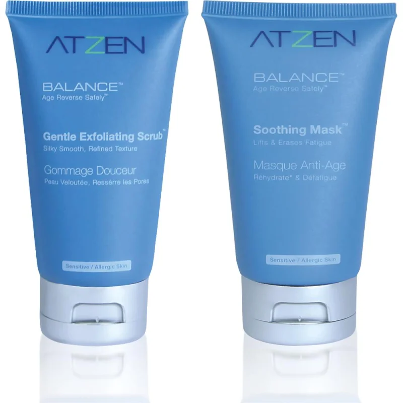 ATZEN BALANCE - Age Reverse Safely - Exfoliate and Mask / Retail Starter Bundle