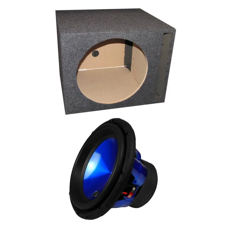 Audiopipe TXX-APA-12BL 12" 1600W Car Subwoofer + Single Vented Sub Box Enclosure