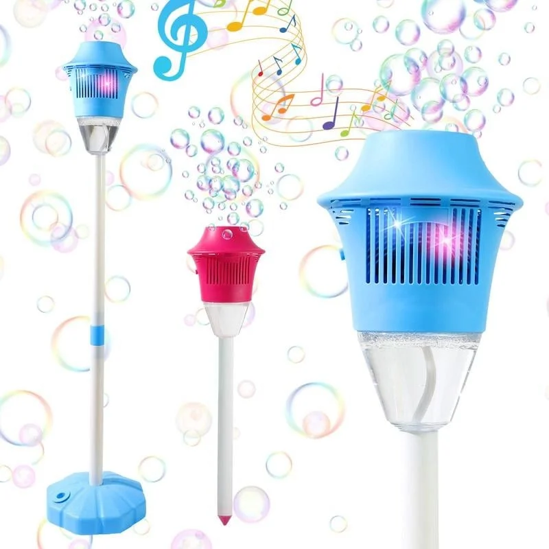 Automatic Bubble Maker | High Output Bubble Blower Machine with Adjustable Height | Portable Design for Endless Party Fun Blue