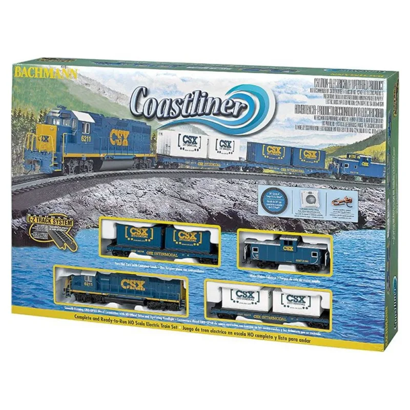 Bachmann Trains - Coastliner HO Scale Ready To Run Electric Train Set