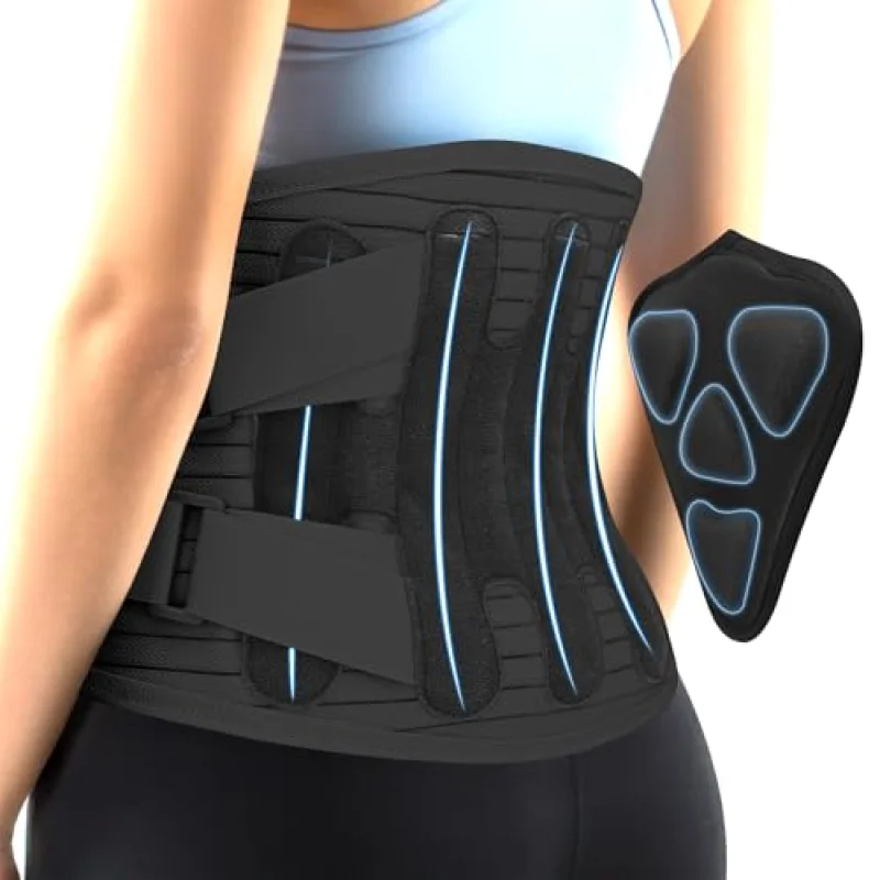 Back Brace for Lower Back Pain Relief,Lumbar Waist Support for women,Lower Back with 3D Lumbar Pad for Work Sports Sciatica, Scoliosis(BlackL)