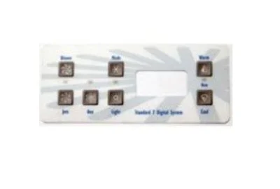 Balboa 7 Button Overlay 11741 Rectangular Blower Aux
