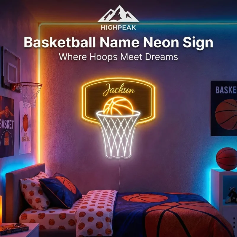 Basketball Name Neon Sign