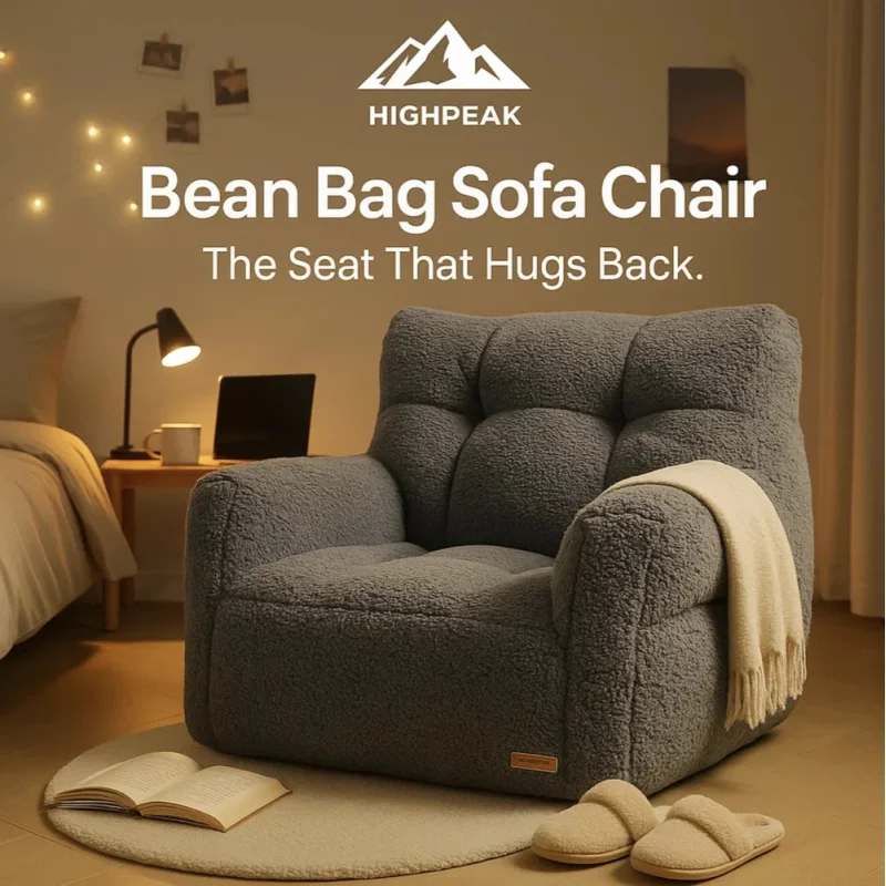 Bean Bag Sofa Chair Gray