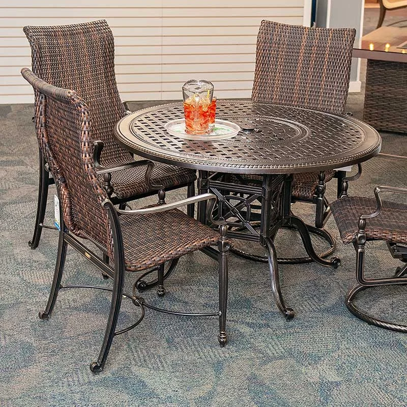 Bel Air 48" Woven Patio Dining Set