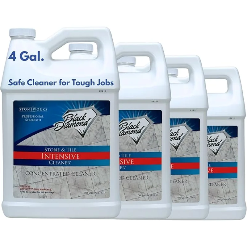 Black Diamond Stoneworks Stone & Tile Intensive CleanerProfessional Deep Cleaner for Marble, Limestone, Travertine, Granite, Slate, Ceramic & Porcelain TileAcid-Free Concentrate (4-Gallons)