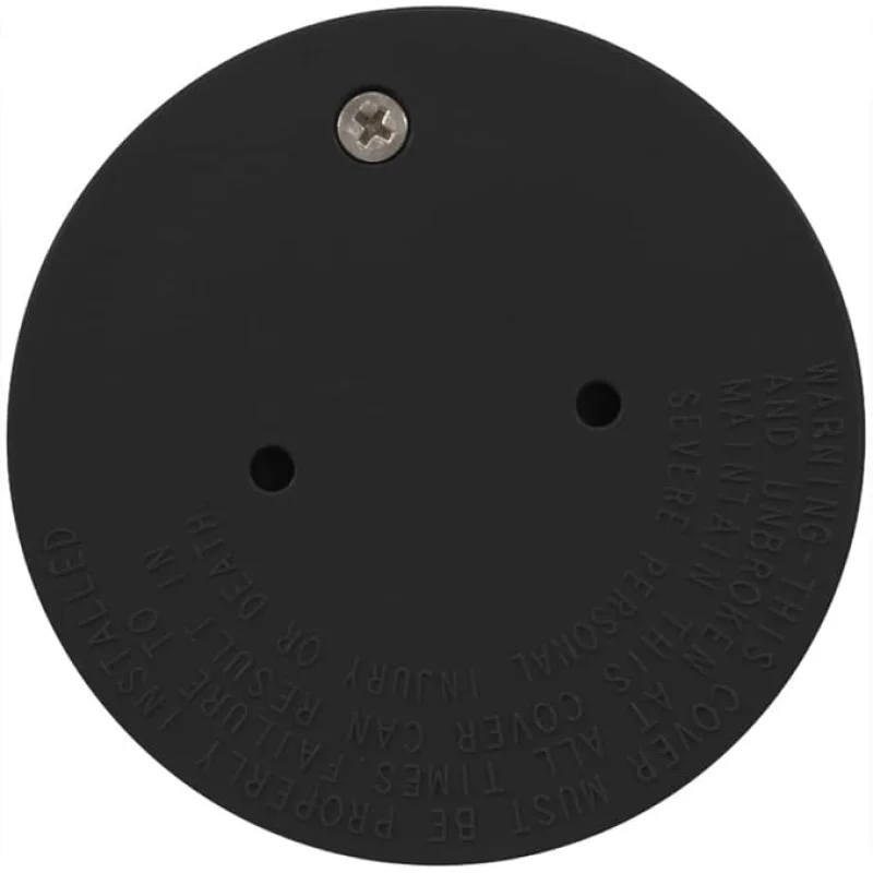 Black Floor Inlet Fitting Cover with Screws || 25527-104-100