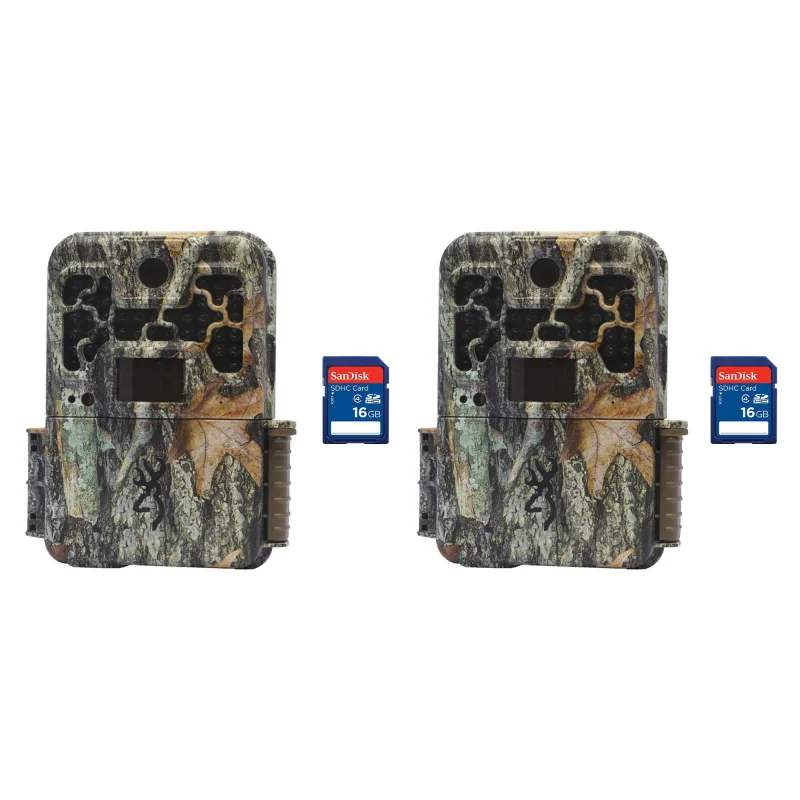 Browning Trail Cameras Recon Force Platinum 10MP Game Camera, 2 Pack + SD Cards