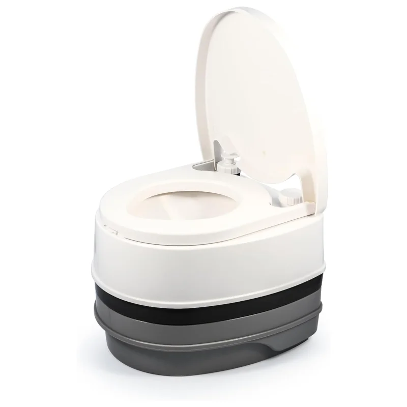 Camco 2.6 Gal Portable Toilet w Detachable Holding Tank & Carry Handle(Open Box)