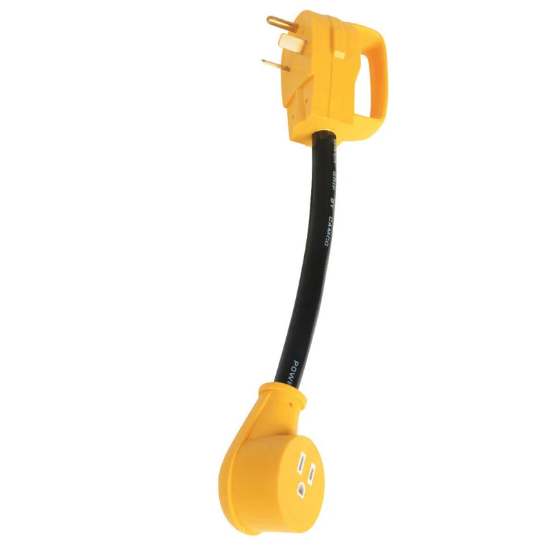Camco Power Grip 12 in. 30 amps RV Electrical Adapter 30-15A 1 pk