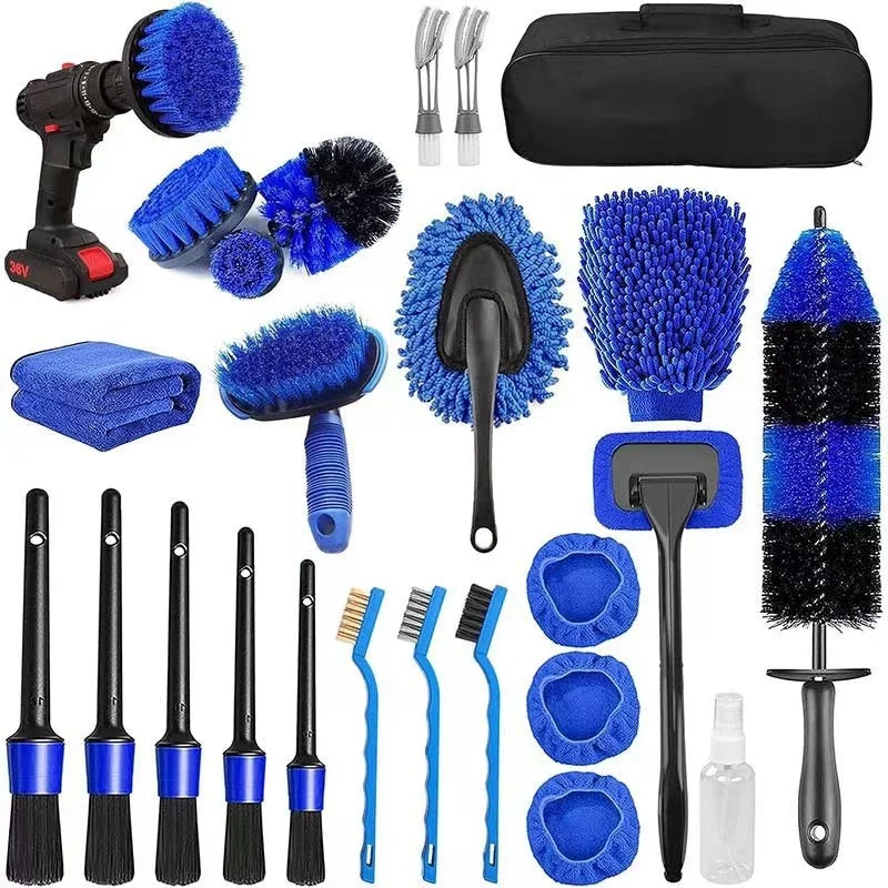 Car Wash Brush Set with 26 Durable Tools | Effortless Cleaning for Cars, Trucks, and SUVs Picture Style