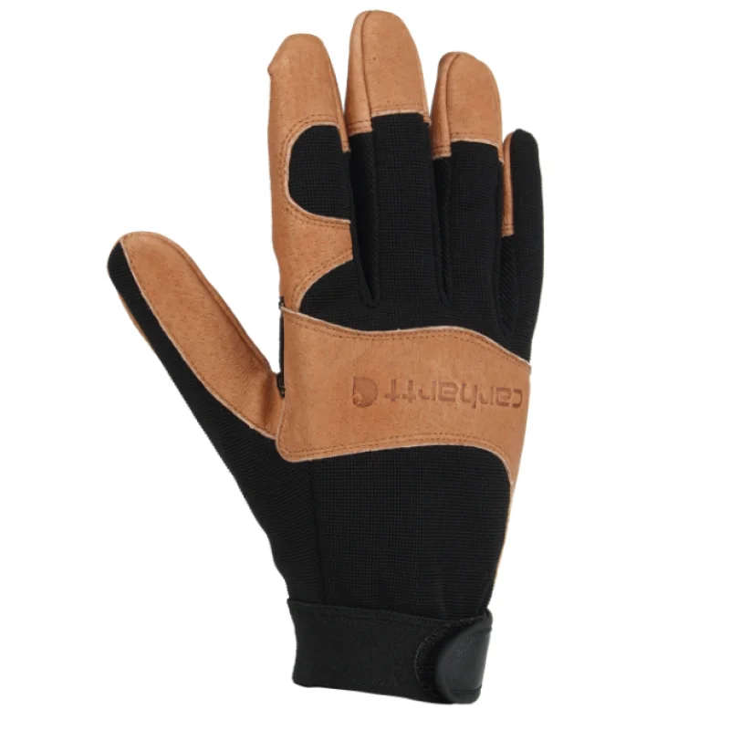 Carhartt High Dexterity Reinforced Secure Cuff Workwear Glove (Black/Brown) Size M