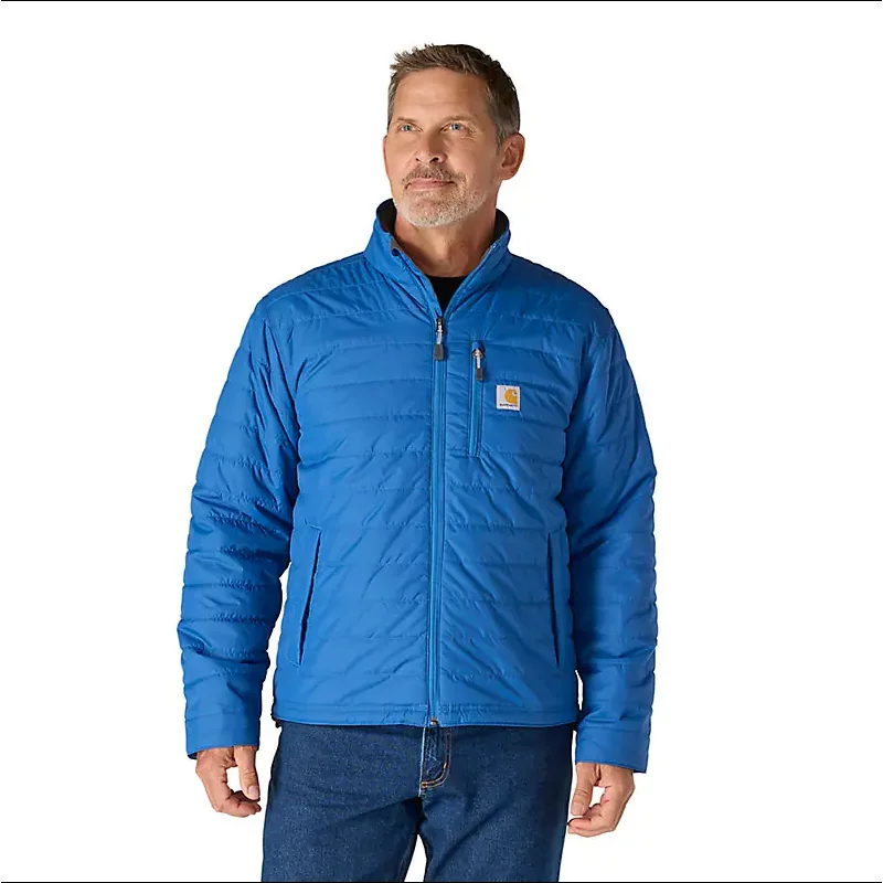 Carhartt Men's Rain Defender Insulated Jacket - Relaxed Fit (Dark Horizon Blue) Size XXL