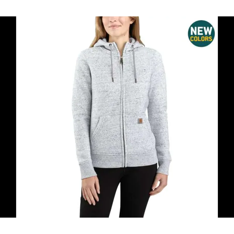 Carhartt Women's Relaxed Fit Midweight Full-Zip Sweatshirt ASPHALT HTHR