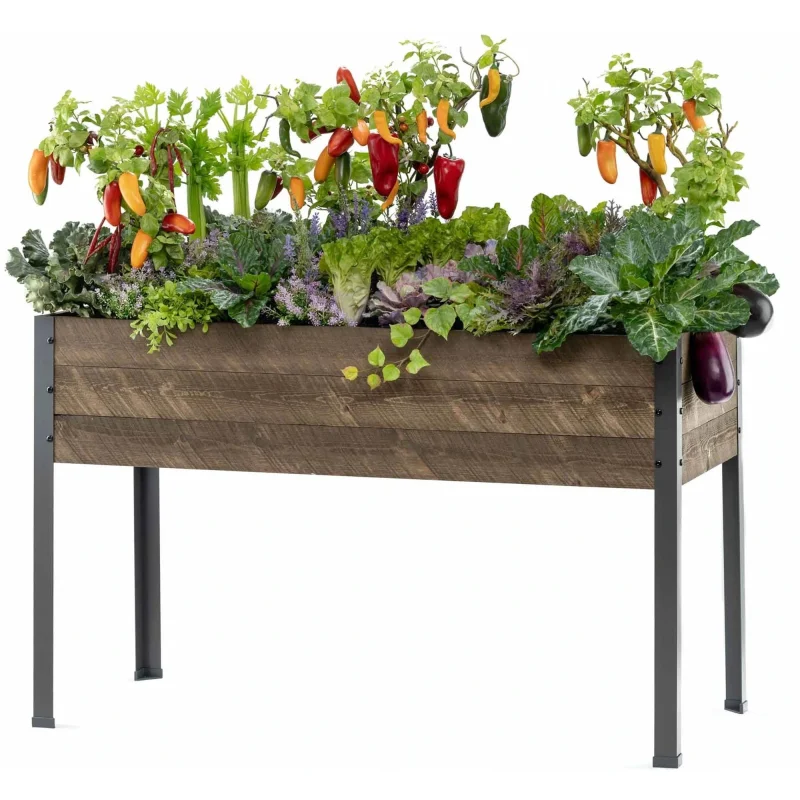 CedarCraft Elevated Spruce Backyard Deck Planter 21"L x 47"W x 29.5"H, Brown