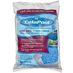 CelaPool Low Dust Swim Pool D.E. Filter Media, 6 Lb. Bag, CELAPOOL 10 QT