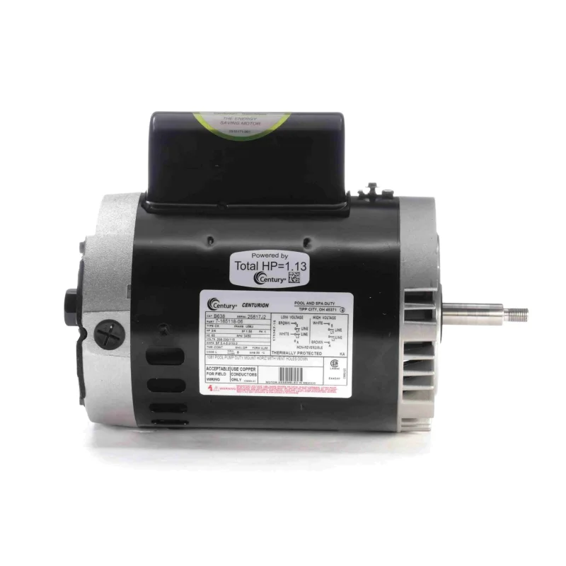 Century | B638 | 3/4 HP Pool & Spa Pump MotorPermanent Split Capacitor, 56J Frame