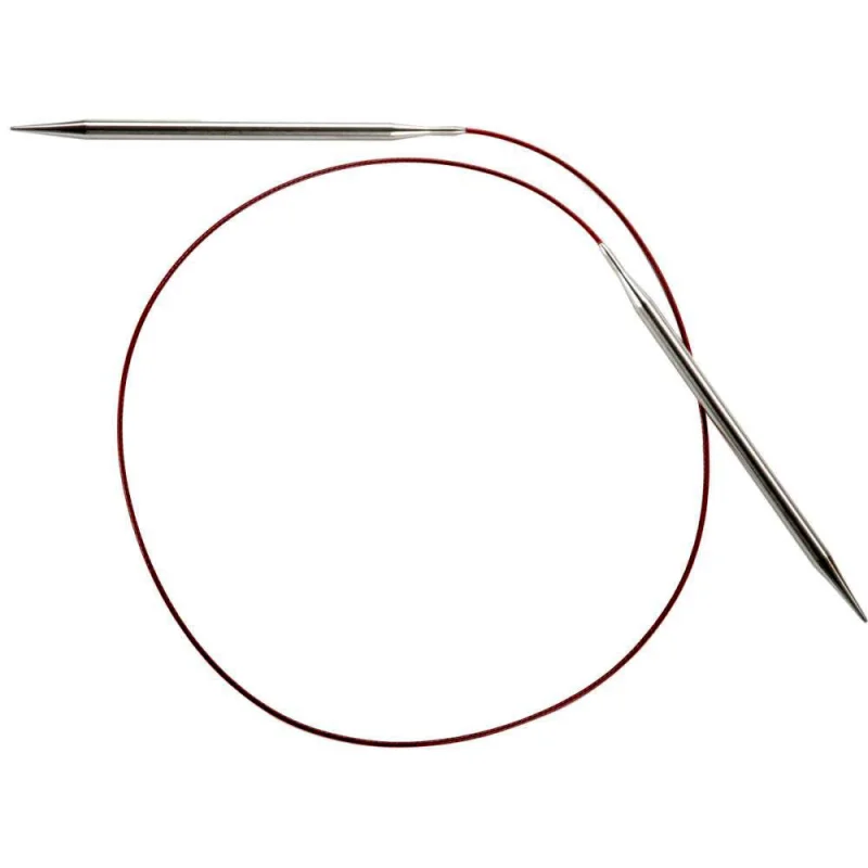 ChiaoGoo Red Lace Circular 32 inch (81cm) Stainless Steel Knitting Needle Size US 8 (5mm) 7032-8