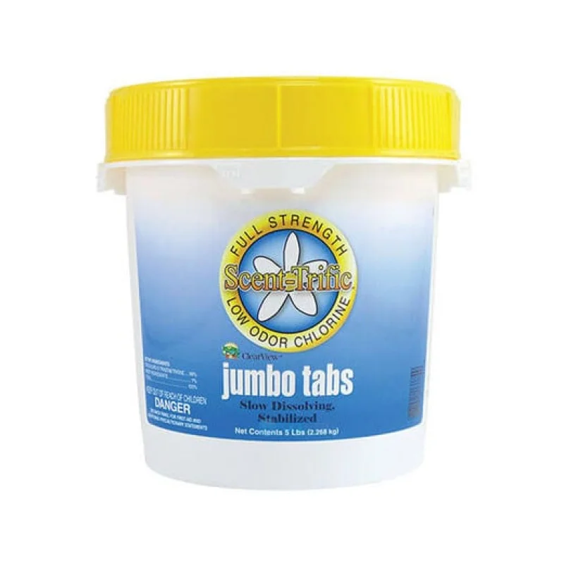 ClearView 3" Jumbo Scent-Trific Chlorine Tabs for Pools5 lbs | CVTLST005