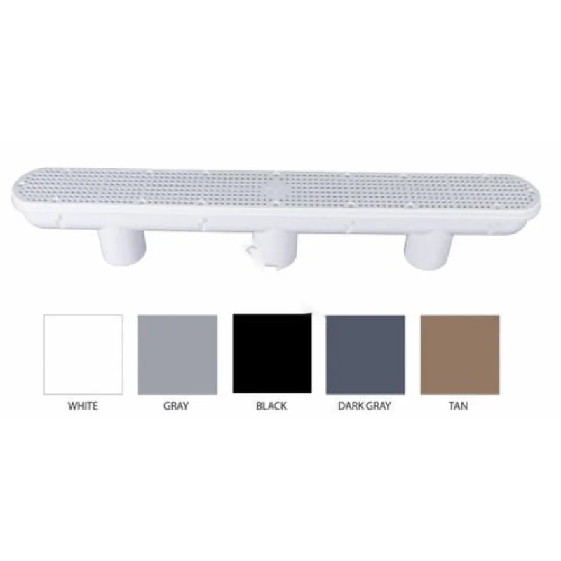 CMP 32" VGB Unblockable Channel Drain and Sump with Black Body with Dark Gray Lid