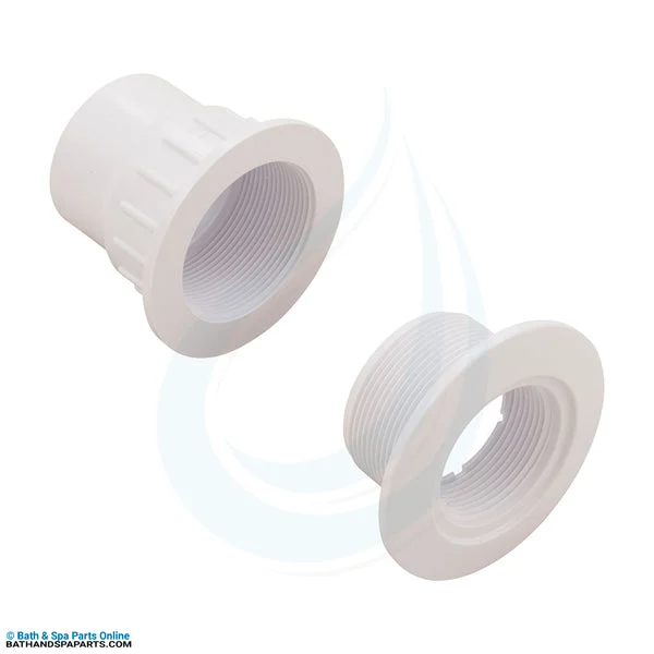 CMP Fiberglass Wall Fitting [1-1/2″ Slip x 2″ Spigot, w/ Nut] [White] (25523-500-000)