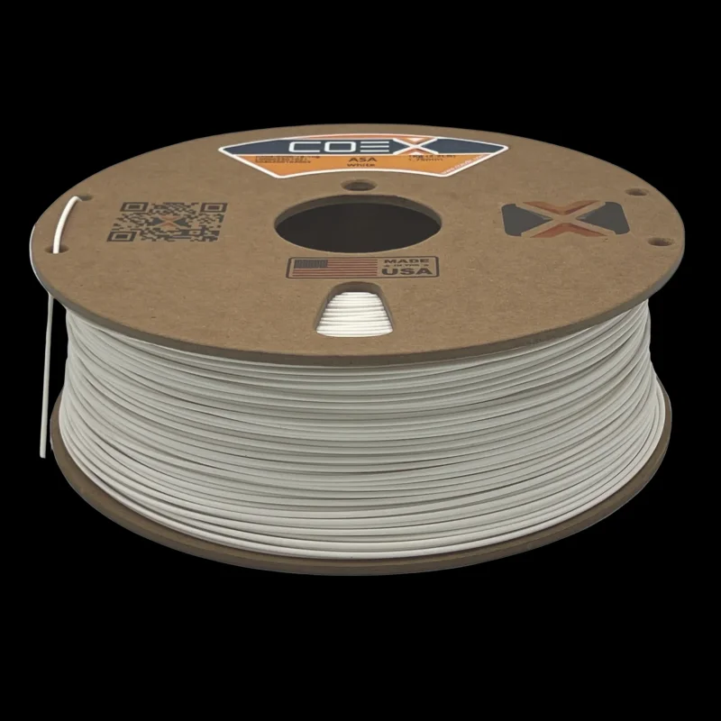 COEX 3D ASA Prime FilamentWhiteUV Resistant, Weather Durable 3D Printing Material