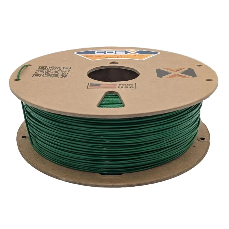 COEX 3D PLA FilamentGreen Bay GreenEasy Print, Smooth Finish 3D Printing Material