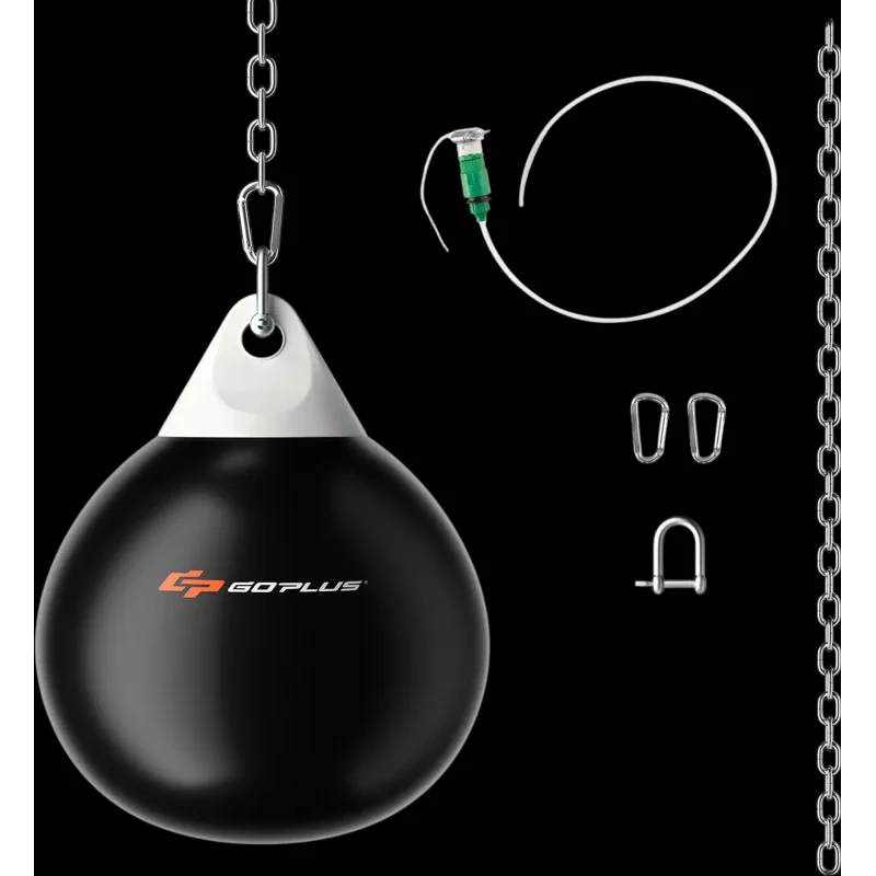 Costway 18" 110 lbs Heavy Punching Water Aqua Bag w/ Adjustable Metal Chain 51673942 New Black