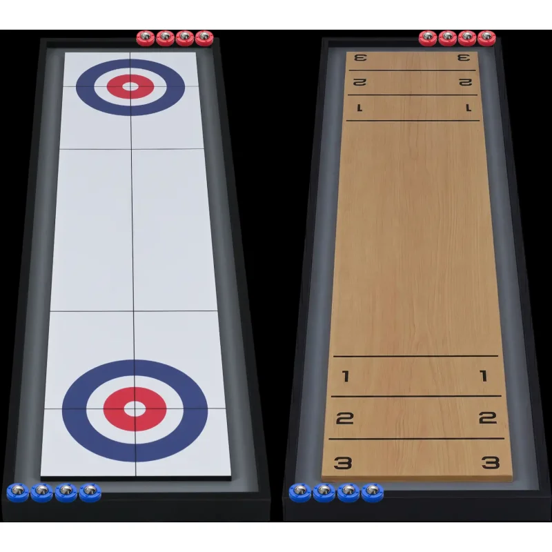 Costway 2-in-1 Portable Tabletop Shuffleboard Curling Board Game 82312273 New