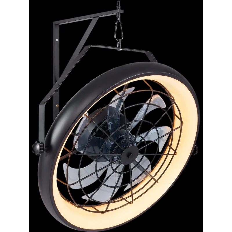 Costway 20" Wall Mounted Fan Dimmable LED Light 6-Speed 24397257 New
