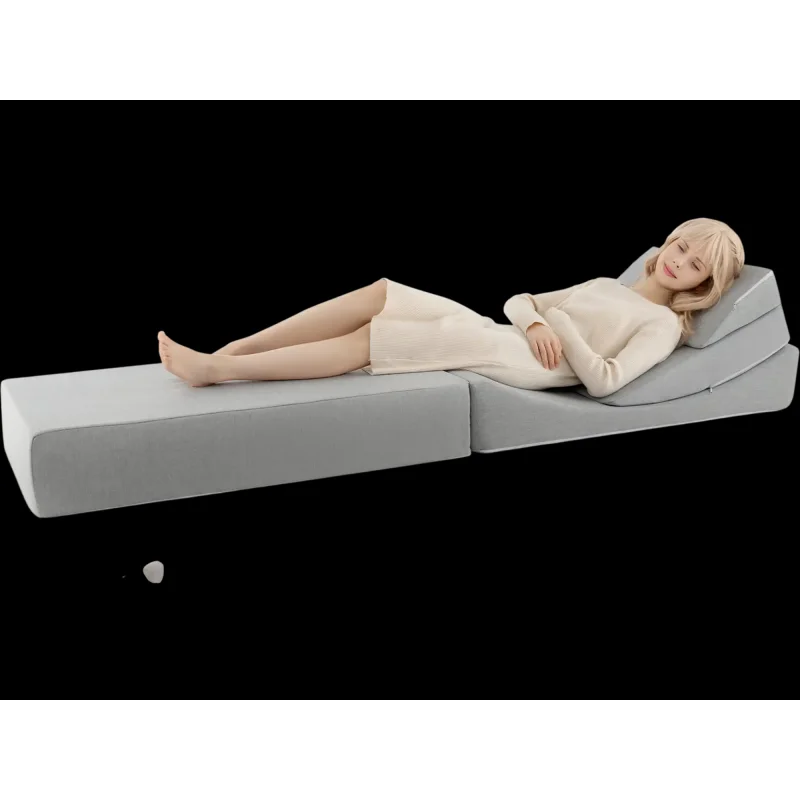 Costway 4-in-1 Convertible Folding Sofa Bed Gray 98426573 New