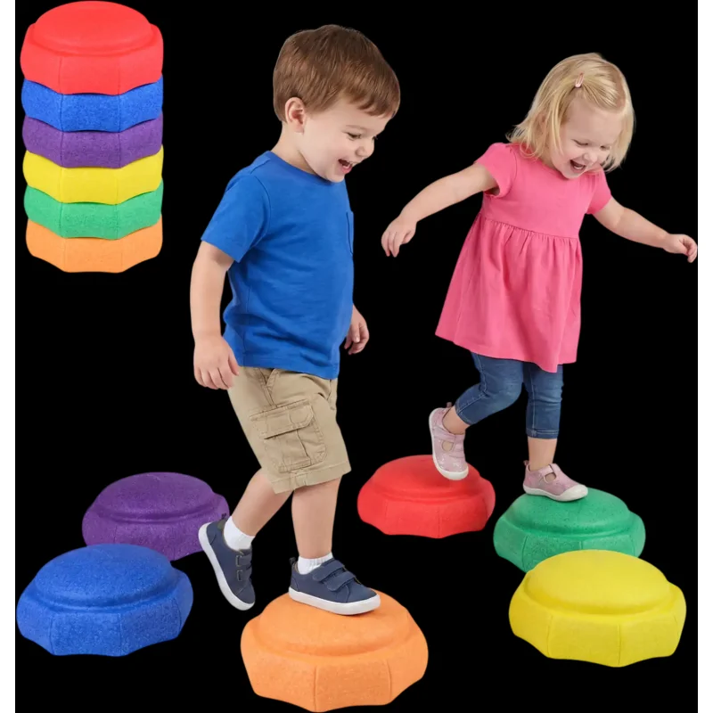 Costway 6-Piece Kids Stepping Stones Sensory Play Coordination 91332917 New