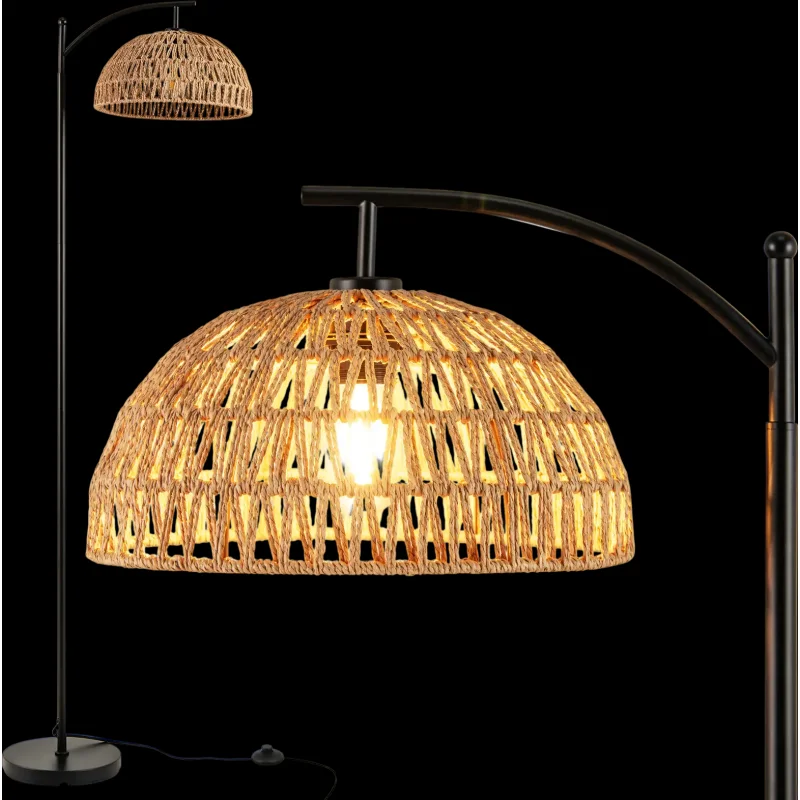 Costway 63" Arc Floor Lamp Hanging Lampshade 88448203 New