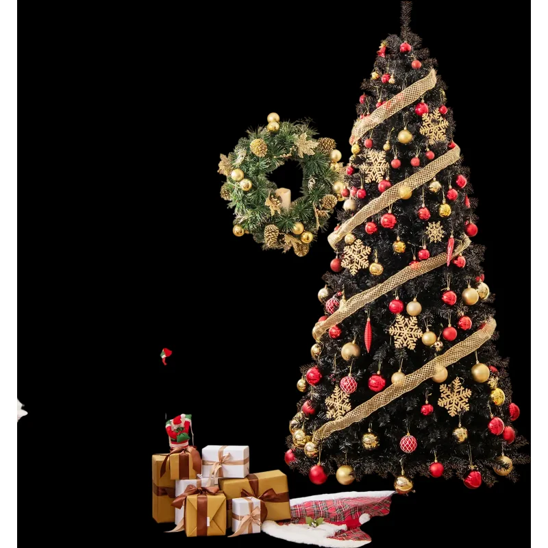 Costway 7' Artificial Christmas Tree Bendable Top Warm Light 26579184 New