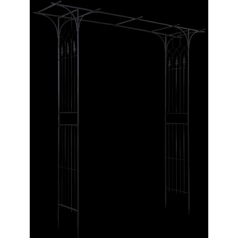 Costway 7' Garden Arch Arbor Flat Top Climbing Plants 59343052 New