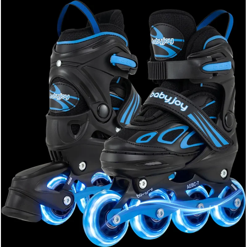 Costway Adjustable Kids' Incline Skates Boys Girls Ages 5-14 37138030 New Blue