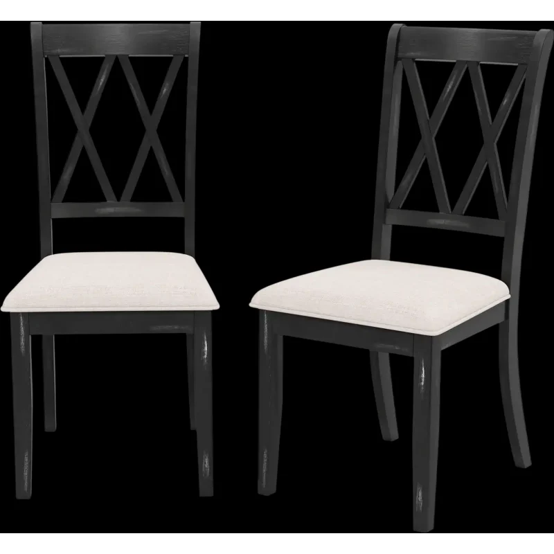 Costway Dining Chairs Set of 2 Kitchen Side Chairs Curved Cross Back 69163300 New