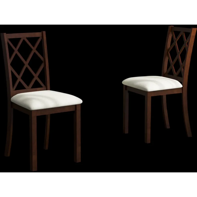Costway Dining Chairs Set of 2 Upholstered Wood Kitchen Chair Brown 78419523 New