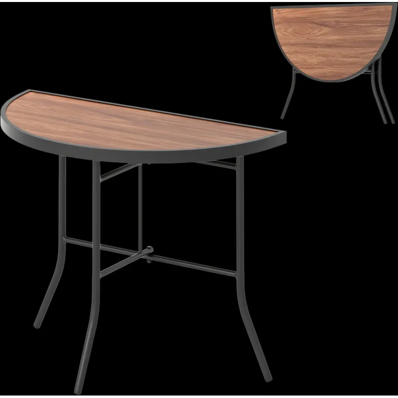 Costway Half-Round Folding Event Dining Table Metal Frame 683591472 New