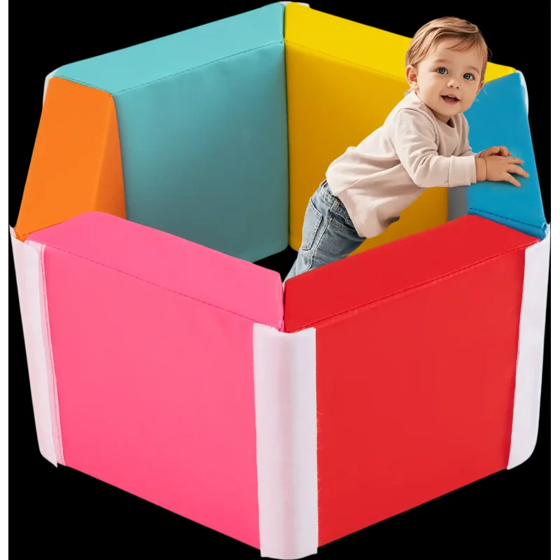 Costway Kids Hexagon Ball Pit Foam Climbing Mat Multicolor 192865734 New