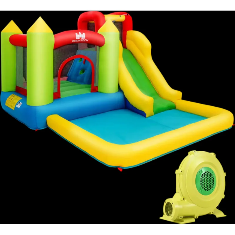 Costway Outdoor Inflatable Bounce House Water Park w/ 480W Blower 06379581 New