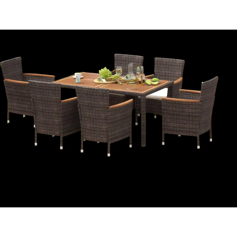 Costway Outdoor Patio Furniture Bundle Set Umbrella Swing Bistro 97764753 New