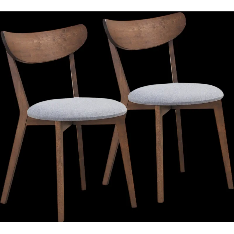 Costway Set of 2 Upholstered Curved Back Dining Side Chairs 06375198 New