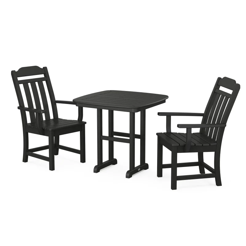 Cottage 3-Piece Dining Set Black
