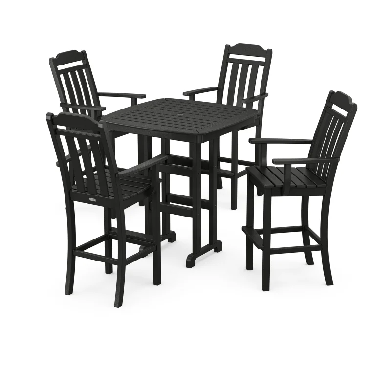 Cottage 5-Piece Bar Set Black